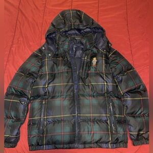 Polo Ralph Lauren Boys coat in EUC. Polo Bear 🐻 Detachable hood‼️